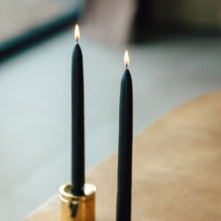 Набір чорних столових свічок, 4 шт