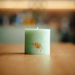 "Лимонна вербена", свічка-циліндр 9х9 см з ароматом вербени та імбиру