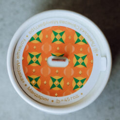 Свічка із соєвого воску з ароматом "мандарин"