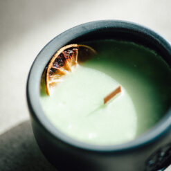 "Лимонна вербена", свічка в кераміці з ароматом вербени та імбиру