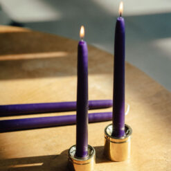 Набір фіолетових столових свічок, 4 шт