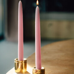 Набір попелясто-рожевих столових свічок, 4 шт